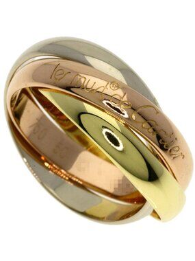 Cartier Trinity 50 Ring 18k Yellow Gold 18k White Pink